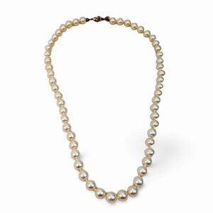 Classic 19” Vintage Faux Imitation Pearl Strand Estate Necklace JW1539